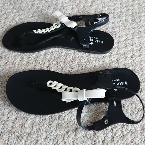 Kate Spade Black and Cream Jelly Sandal size 9 - Picture 5 of 11